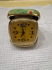 Vintage Linden travel alarm clock Floral Case