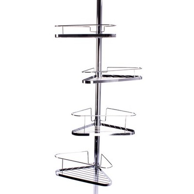 MSV Teleskop Duschregal ohne Bohren Badregal Eckregal Duschablage Dusche