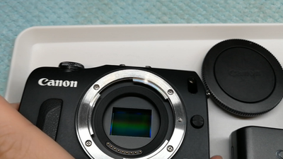 Canon EOS-M 18.0 MP Digital Camera Body Black [Near Mint,Tested