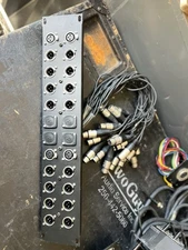 Amp (Monitor/Processor) I/O Panel w/ 4 XLR In / 16 XLR Out W/Match 2’ XLR Tails