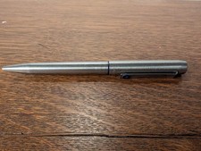 Vintage Brushed Steel Parker 25 Ballpoint Pen - New Refill - Made in England