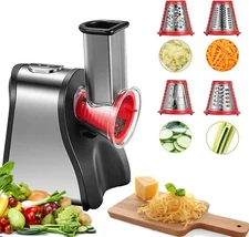 Electric Cheese Grater Salad Maker, Electric Slicer Shredder for Home Kitchen...