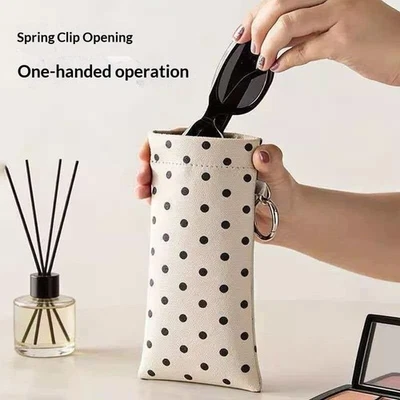 1 Stück Sonnen-Brille Beutel tragbar Mode Polka Dot Brillen Schutzhülle - Bild 1 von 4