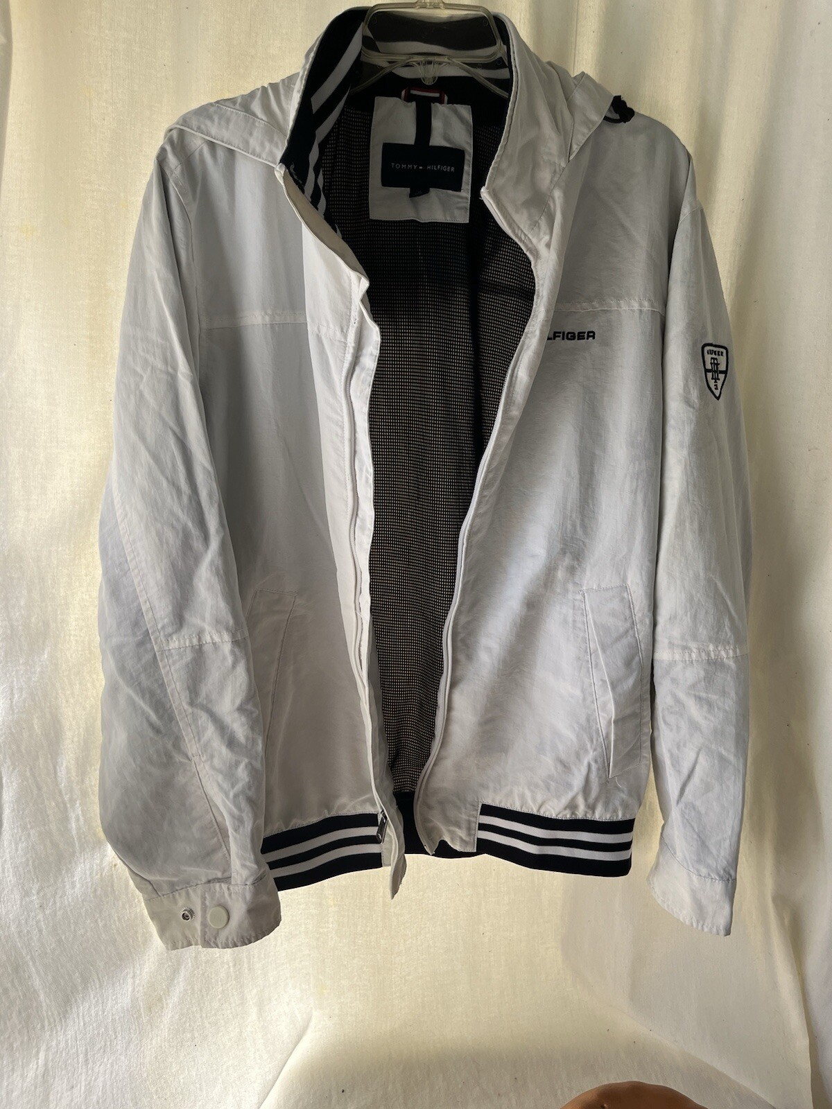 Tommy Hilfiger white medium yacht jacket water resistant