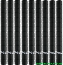 Grip One G1 Wrap Golf Grips Non-Taper Standard Core .600 Round   Black Set of 9