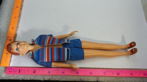 Barbie: VINTAGE Redhead STRAIGHT LEG RICKY Doll WITH ORIGINAL OUTFIT, SHOES