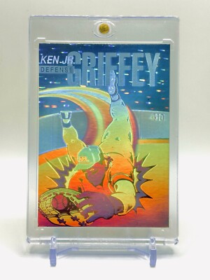 Ken Griffey Jr Seattle Mariners 1992 Arena Hologram DEFENSE Card