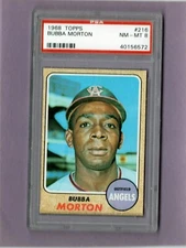 1968 TOPPS BUBBA MORTON #216 PSA 8 NM-MT VINTAGE GRADED BASEBALL ANGELS