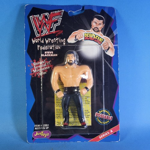 STEVE BLACKMAN WWF BendEms Series 10 Just Toys Wre...