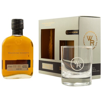 PROBIERSET Woodford Reserve Kentucky Straight Bourbon Whiskey 43,2% 200ml + Glas