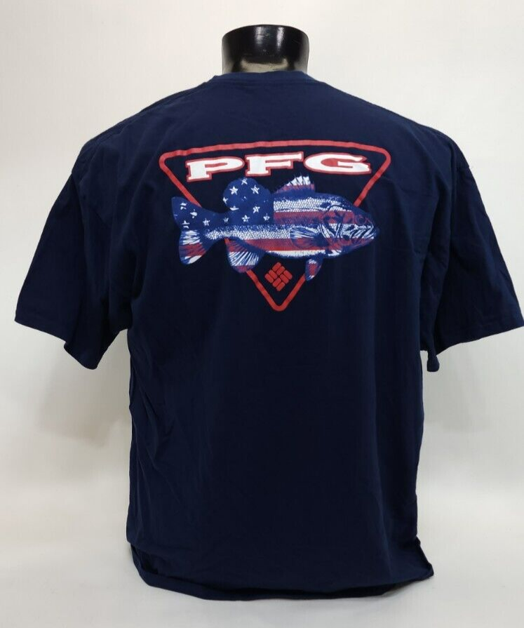 T-Shirt Columbia PFG Homme - Gris - Manches Courtes - Taille XL