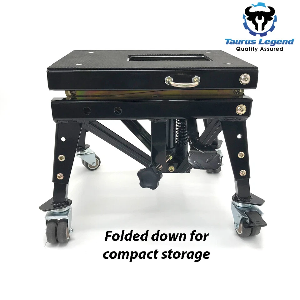 350lbs Hydraulic Motorcycle Lift Motorbike Dirt Bike Scissor Lift with Castors - image 4 of 4