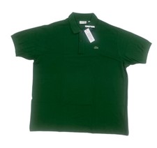 NEW Lacoste Big  Tall Short Sleeve Pique Mens Cotton Polo Shirt Green PH221B