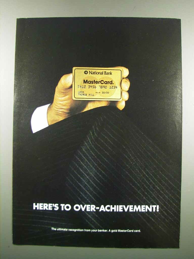 1983 National Bank MasterCard Ad - Over-Achievement