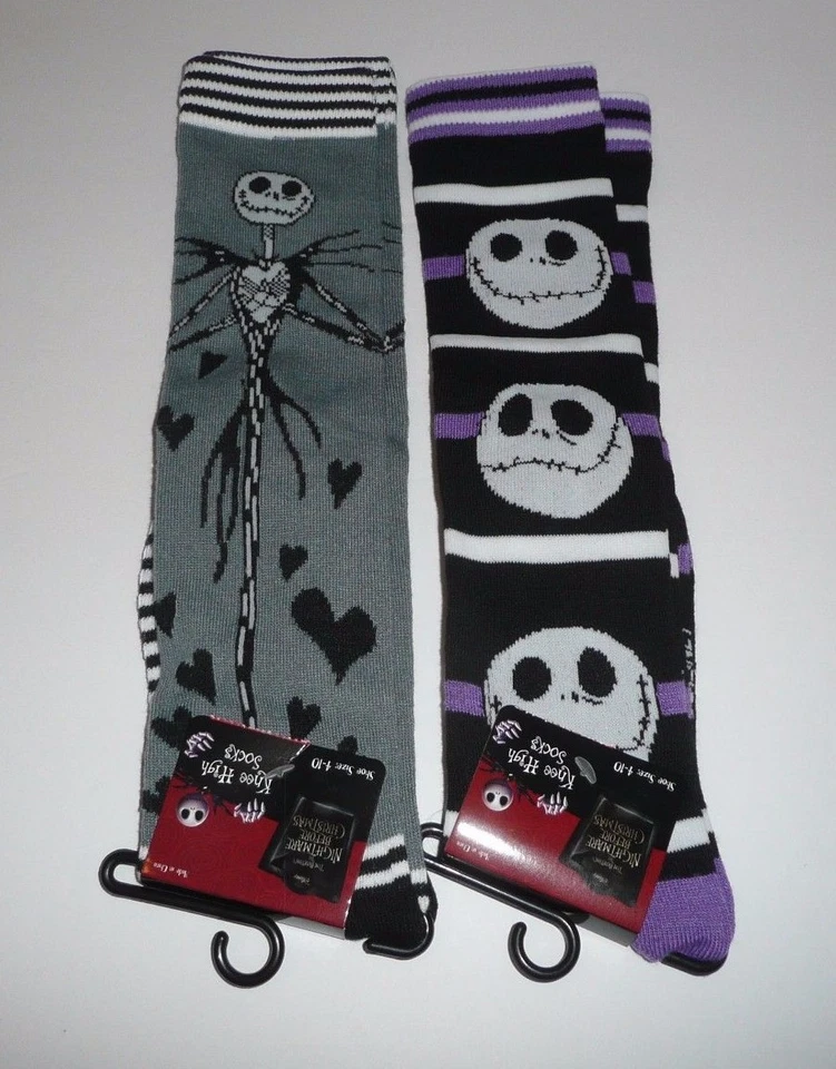 Nightmare Before Christmas Lot of 2 Pairs of Knee High Socks Women's Jack 4-10 - Image 3 of 4