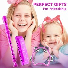 EASTTOP Kid Musical Instrument Set Harmonica Flute Tambourine Children's Toy Set