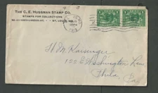 1913 St Louis Mo C E Hussman Stamp Co Sells Stamps For Collectors Has Pr #397---