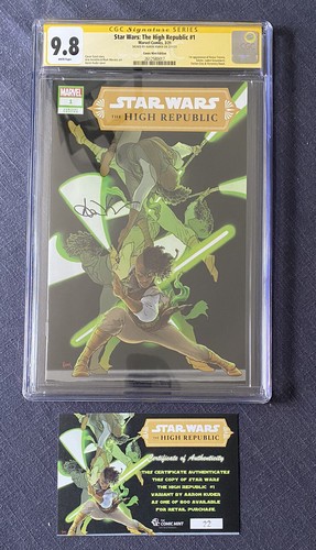 Star Wars High Republic #1 - CGC 9.8 signed Aaron Kuder - COA - Ltd to 600