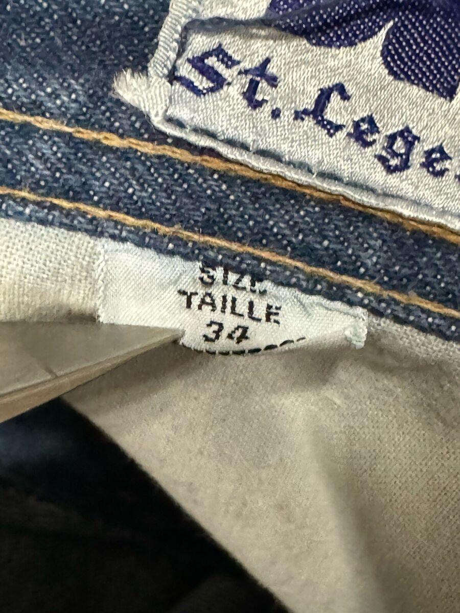 Rare VTG Mens 34x33 St. Leger Bullitt Blue Jeans w/ Elephant Rare VTG Mens 34x33 St. Leger Bullitt Blue Jeans w/ Elephant
