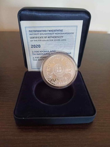 Greece, 2020, Silver Salamis Proof, Themistocles, 10 Euro Coin - Picture 2 of 2