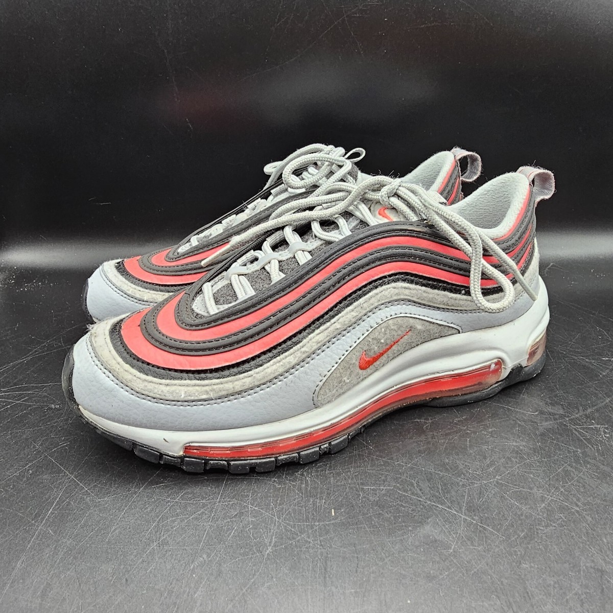Nike Air Max 97 Wolf Gray Red Orbit 5Y