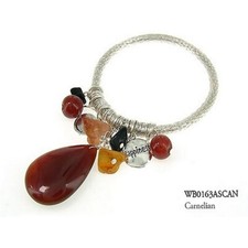 Charm Bracelets - Semi Precious Stone Bracelets - Carnelian Happiness - BR-WB...