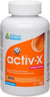 Platinum Naturals Activ-X Women Athlete Multivitamin Energy Support 120pcs NEW