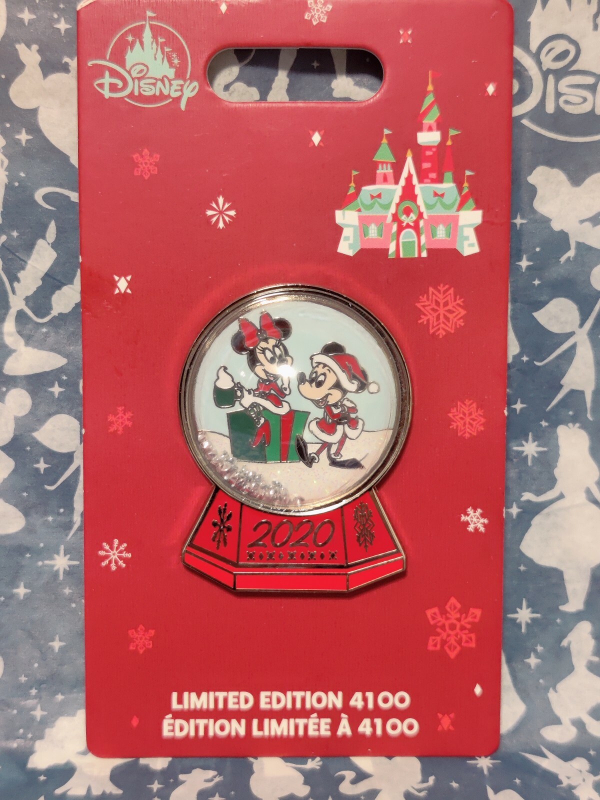 Mickey Minnie Mouse Holiday 2020 Pin snow globe Limited Edition LE 4100 sold out