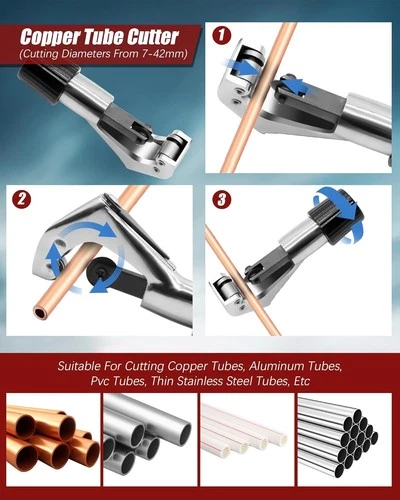 Bremsleitung Bördelgerät Bremsleitungen m. Rohrschneider Werkzeugsatz für Bördel - Bild 8 von 33