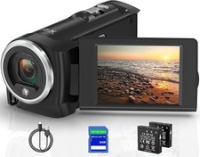 Video Camera QHD 2.7K 50MP Camcorder 16X Digital Video Camera for YouTube, 2....