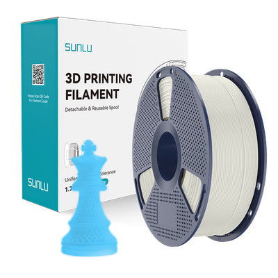 SUNLU 1.75MM Glühen im dunklen PLA Filament 1KG Weiß Filament, leuchten Blau