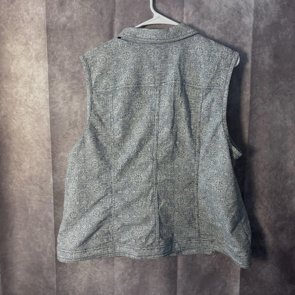 Chaleco Christopher & Banks Mujer Talla XL Botón Frontal Diseño Azul Foto 4 de 4