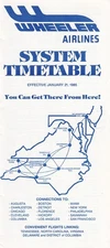 Wheeler Airlines timetable 1985/01/21