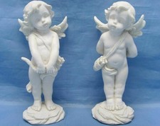 Guardian Angel and Cherub Ornament - Heavenly Statue Pair Sentimental Sculpture