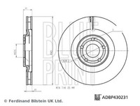 2X Blue Print ADBP430231 Bremsscheibe Ford