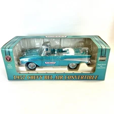 NEW Crown Premiums 1/24 Hobart 1957 Chevy Bel Air Convertible, Aqua Die Cast EVC