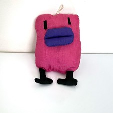 VTG 1997 Bandai Tamagotchi Bean Pets Plush Pink With Purple Lips