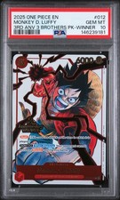 2025 ONE PIECE 3RD ANNIVERSARY TOURNAMENT 3 BROTHERS PACK MONKEY D. LUFFY PSA 10