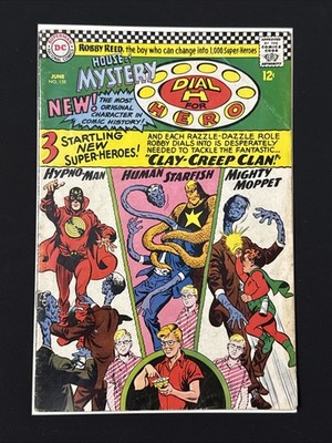 House of Mystery #159 1966 DC Comics Dial H for Hero Hypno-Man Human Starfish