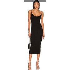 Enza Costa Silk Knit Black maxi Essential Dress, size XL, SRS5467, MSRP 195