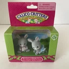 Vintage Calico Critters The Cottontail Rabbit Twins Angelica& Comfrey NIB