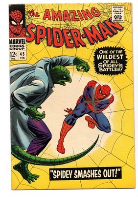AMAZING SPIDER-MAN #45 (1967) - GRADE 6.5 - MARVEL 3RD LIZARD APPEARANCE