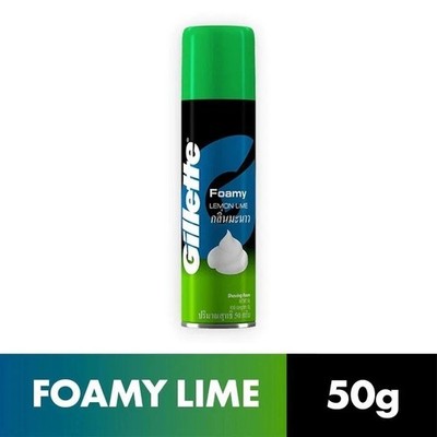 Neu Gillette Foamy Lemon Lime Rasierschaum 50g Smooth Citrus Rasiercreme