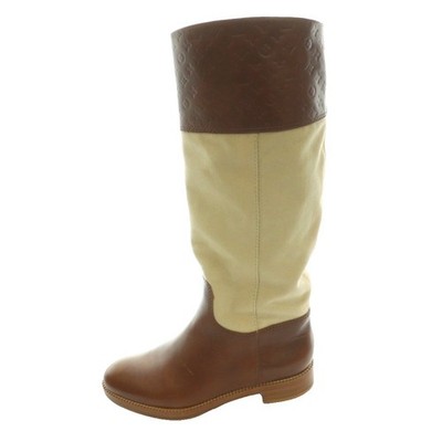 LOUIS VUITTON Boots Women's Size 35 Brown Leather