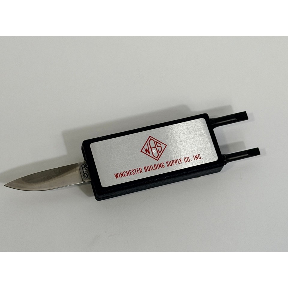 A Zippo-branded pocket toolbox multi-tool with Winchester WBS markings — a rare, branded vintage collab that merges two iconic American names into one perfectly pocketable relic.
