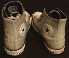 A01475C Converse Chuck Taylor All Star High GS 'Glitter - Silver' sneaker Sz 4