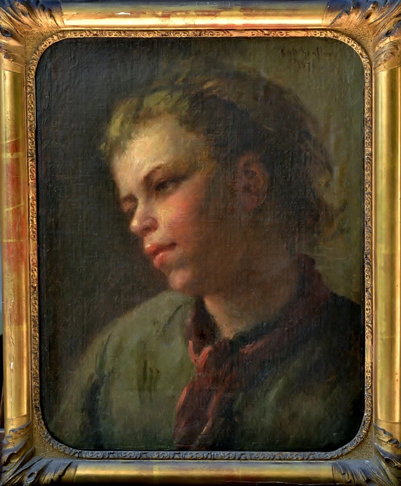 Adolphe Félix CALS (1810-1880) PORTRAIT HONFLEUR 1874 IMPRESSIONNISME FRANÇAIS - Photo 1/4