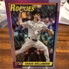 Topps 2025 Update Series Chase Dollander U90-50 Rookie 1990 Insert Rockies