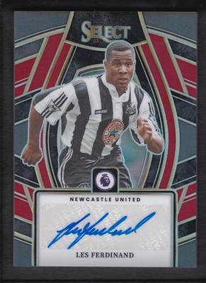 2023-24 LES FERDINAND AUTO PANINI SELECT PREMIER LEAGUE RED AUTOGRAPHS