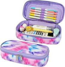 Pencil Case for Girls - Cute Zipper Pencil Pouch for Girls Sparkly Kids Pencil B